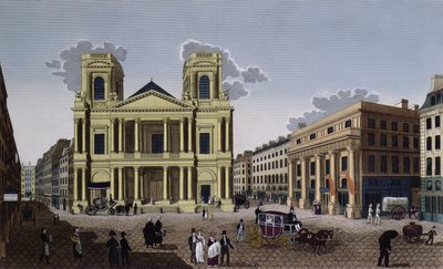 Il portico della chiesa di Saint Eustache, c.1815-20 da Pierre Courvoisier